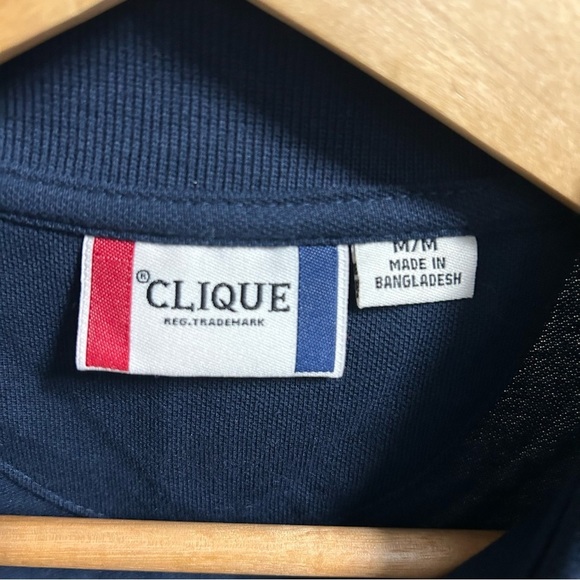 Wells Fargo Navy Blue Quarter Buttoned Pullover Shirt- Medium - Picture 3 of 4